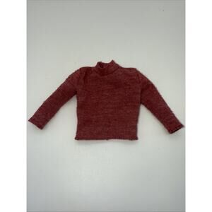 Vintage Barbie Ken Doll Clothes Fashion 1960 1970 Red Pullover Sweater